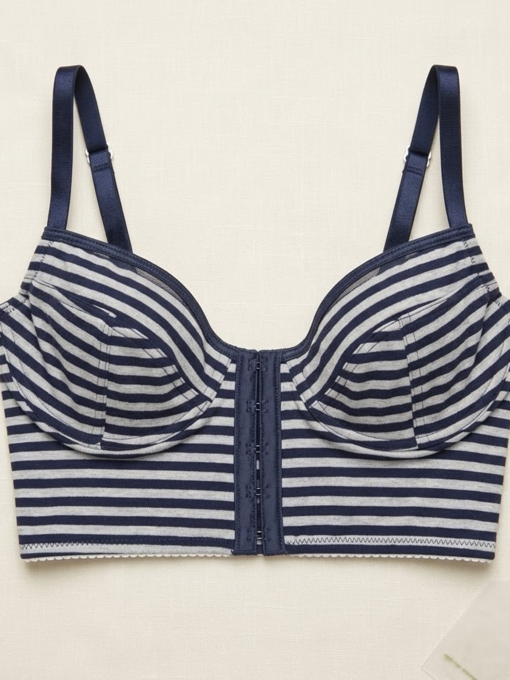 Topshop Striped Longline Bralette Bra Top